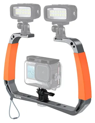 Productafbeelding van Duiken Rig Stabilisator Houder Mount voor Action Camera, Aluminium Dubbele Arm Stabilizer