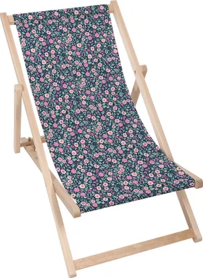 Produktbild von Dreamroots Liegestuhl klappbar Holz, Buchenholz bis zu 130 kg, Sonnenliege klappbar mit 3-stufiger Neigungsregulierung der Rückenlehne, Sweet Meadow