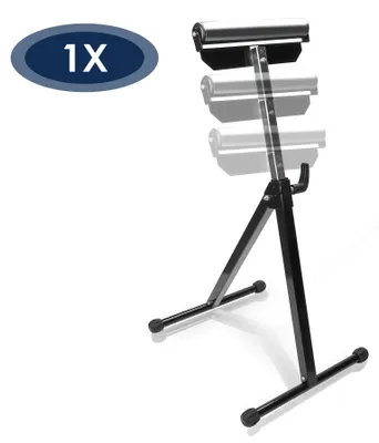 Zdjęcie produktu dla Stojak na rolki Eikuavons Rollenbock, regulowany zakres wysokości 68,2-108 cm, średnica rolki 29,5 cm, składana podstawa ze stali A3, udźwig 60 kg/sztuka