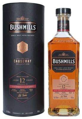 Produktbild von Bushmills 12 Jahre - The Causeway Collection - New American Oak Cask Finish - Single Malt Irish Whiskey