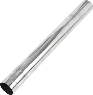 Image de Tube Échappement Droit À Mandrin Coupé Pour Bricolage, Tuyau Échappement Personalisé Voiture Modifiée, Tuyauterie 76Mm/3" Od 762Mm/30" Longueur Acier Inoxydable T304 Ton Argent