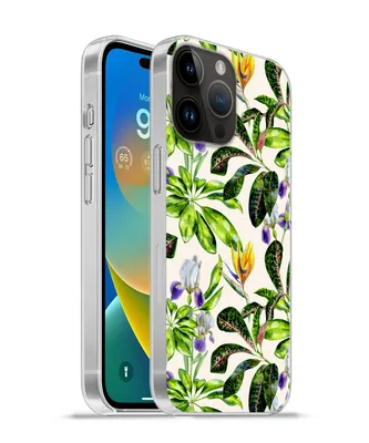 Produktbild von MuchoWow® Handyhülle Schutzhülle Hülle für Apple iPhone 14 Pro Max Blätter - Strelitzia - Blüte Silikon Softcase Handy Hülle - Hardcover