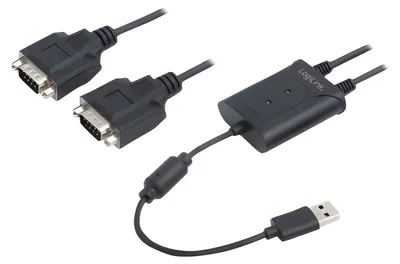 Obrázek produktu pro LogiLink AU0031, Černá, USB Typ-A, DB-9, Samec, Samec, 201 mm