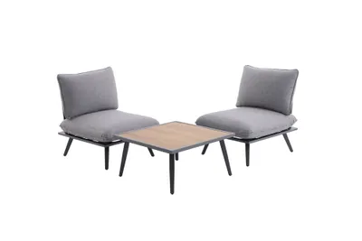 Produktbild von Royal Garden Antao 2 Sessel & 1 Tisch Hellgrau