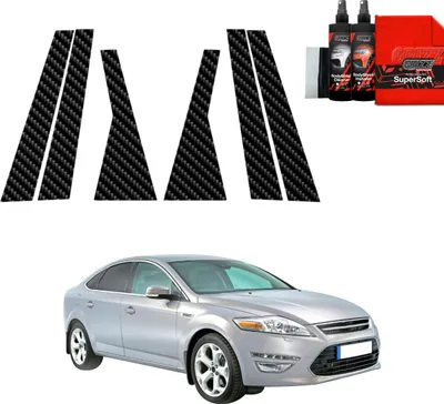 Obrázok produktu pre 6v1 ochranná fólia z uhlíka Grizz Protector pre stĺpiky B-C – Ford Mondeo Mk4 Sedan (2007–2014)