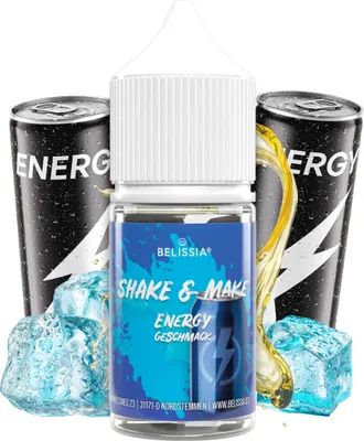 Produktbild von Belissia Shake and Make Energy Refill - 30 ml hochdosiertes Lebensmittelaroma - zum Nachfüllen - Für Backen, Speisen, Getränke, Shakes, DIY uvm