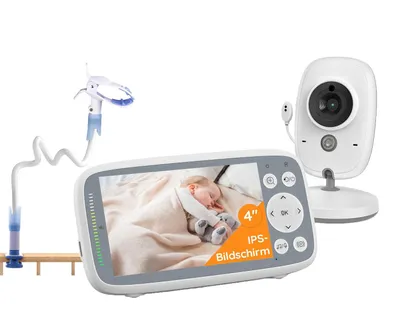 Image de Babyphone avec caméra VOX vision nocturne Babyphone surveillance de la température interphone surveillance vidéo avec écran numérique de 4 pouces avec support