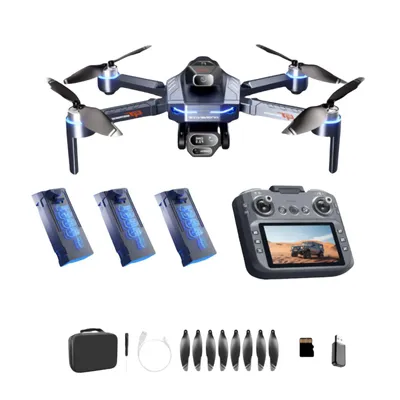 Obrázok produktu pre Dron FORSMANO so 4,3-palcovou obrazovkou, 3 batériami, kamerou 4K, bezkartáčovým motorom, systémom na vyhýbanie sa prekážkam a GPS, skladací, na letecké fotografovanie