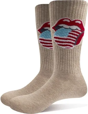 Image de The Rolling Stones - Chaussettes pour homme/femme unie RO4736 (40,5 EU - 45,5 EU) (Naturel/Brun)