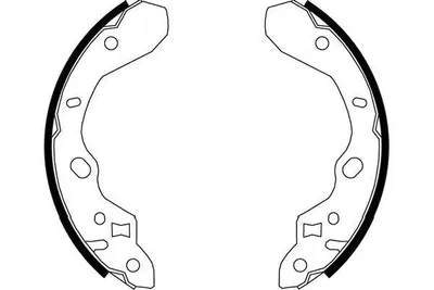 Produktbild von KAVO PARTS Bremsbackensatz Trommelbremse Hinten für MAZDA 323 F VI (BJ) 200mm KBS-5413