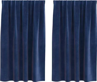 Obrázok produktu pre vidaXL Zatemňujúce závesy 2 ks Tmavo modré 140 x 140 cm Velvet