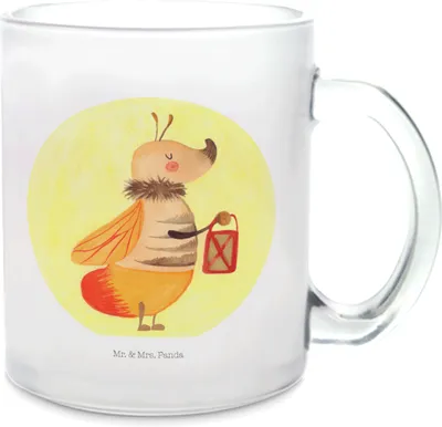 Produktbild von Mr. & Mrs. Panda Tee Tasse Glühwürmchen - Transparent - Geschenk, Trinkglas, getränkebecher, Jahrestag, Pott, Lieblingsmensch, Liebe, Lustige Sprüche, Liebesspruch