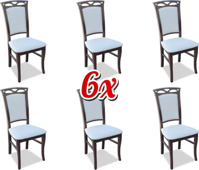 Produktbild von Stühle Polster Hotel Textil Stuhl Set Gruppe Stühle Garnitur 6x Gruppen Sessel
