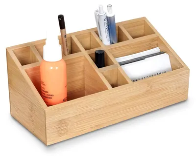 Immagine prodotto di Omgoods - Organizer da scrivania in legno con 10 scomparti