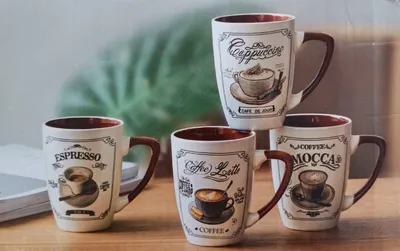 Produktbild von Weltbild Tassen Coffee 4er Set Nostalgie Optik Ceramik