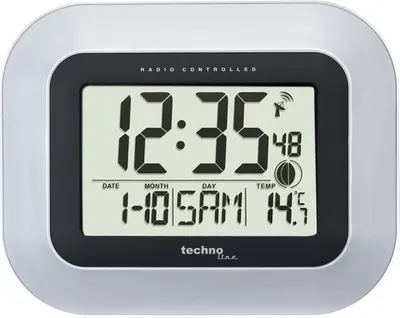 Obrázok produktu pre Techno Line WS 8005 - Budík - obdĺžnikový - elektronický - stolný, vhodný na montáž na stenu