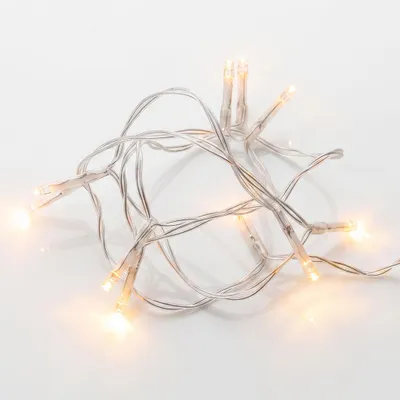 Produktbild von Lichterkette mit 10 LED in warm weiß - 100 cm - Weihnachts Tischlichterkette Deko Innen Beleuchtung