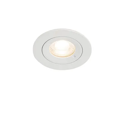 Zdjęcie produktu dla QAZQA – Nowoczesny, zewnętrzny reflektor do zabudowy, biały, okrągły, IP44 – Xena Round I Oświetlenie zewnętrzne I Salon I Sypialnia – Okrągły, aluminiowy – Przeznaczony do żarówek LED typu GU10