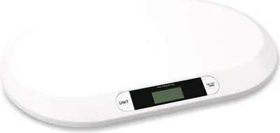 Obrázok produktu pre VINGO Detská váha, plochá digitálna váha na dojčenie, pre novorodencov do 20 kg, s LCD displejom, funkcia tara, automatické vypnutie, biela (56 cm x 35 cm x 4,5 cm)