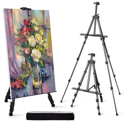 Zdjęcie produktu dla Artify Sztaluga podwójna regulowana 166cm czarna aluminium