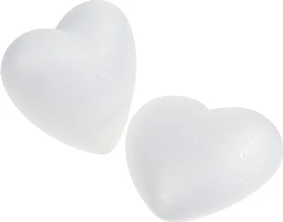 Produktbild von Styroporherz 5cm Deko Herzen 10er Pack Valentinstag Hochzeit, 10 Stück