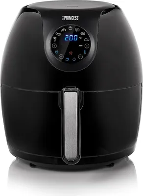 Produktbild von Princess Aerofryer XXL 1700 W 5,2 L  Heißluftfritteuse mit Digitalanzeige, ölfrei – leicht zu reinigen Schwarz
