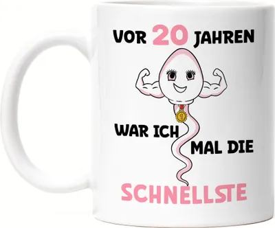 Produktbild von Vor 20 Jahren War Ich Mal Die Schnellste Tasse Weiß 20. Geburtstag Alles Gute Zum Geburtstag Let's Party Dance