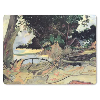 Produktbild von MuchoWow® Mauspad Mousepad Der Hibiskusbaum - Gemälde von Paul Gauguin 23x19 cm - Mousepads - Maus Mat - Pad - Mausunterlage - Schreibtischunterlage - Mauspad