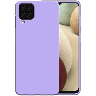 Produktbild von Smartphonica Silikonhülle für Samsung Galaxy A12 Hülle mit weicher Innenseite - Lila