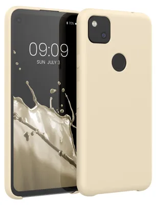 Produktbild von kwmobile Handyhülle für Google Pixel 4a Hülle - Case Silikon - Kabelloses Laden - Schutzhülle Cover in Moon Glow