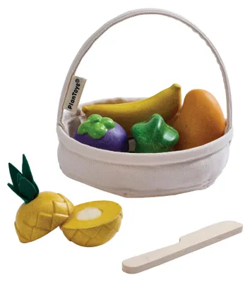 Produktbild von PlanToys- Tropischer Obstkorb  18,8x7,5x18,8 cm - 3y+