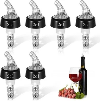 Produktbild von 6er Set 2cl Schnapsschänker für Flaschen