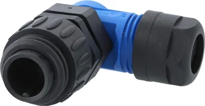 Produktbild von Amphenol RD24-KSW Kabelsteckverbinder gewinkelt Stift Crimpanschluss, Polzahl 6+PE Kabelabgang seitlich, Klemmbereich