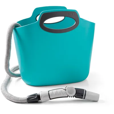 Produktbild von G.F. Aquapop 30 Textilschlauch blau+ Armatur + Tasche, 10/30 m