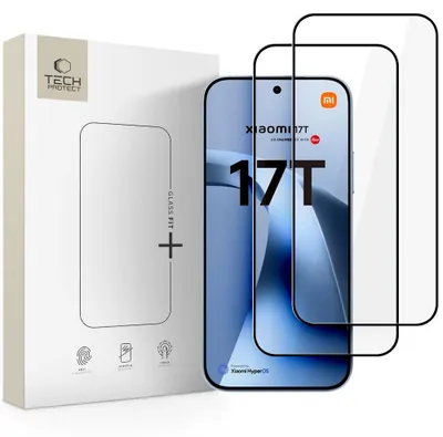 Produktbild von Tech-Protect 5906302323456, Xiaomi, 17T, Tropfsicher, Kratzresistent, Transparent, 2 Stück(e)