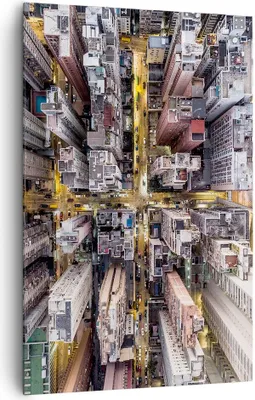 Produktbild von Bild auf Leinwand - Leinwandbild - Einteilig - Metropole Luftaufnahmen Straße - 80x120cm - Wand Bild - Wandbilder - Leinwanddruck - Wanddekoration - Leinwand bilder - Wandbild - PA80x120-4507