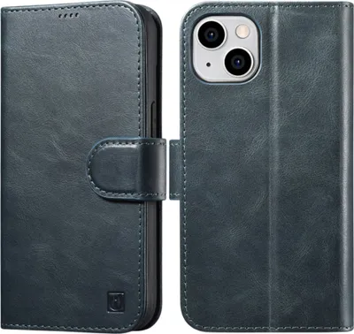 Obrázek produktu pro Kožené pouzdro Icarer Case pro Iphone 14+ Blue