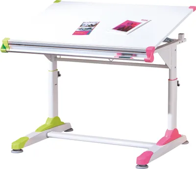 Produktbild von Inter Link Schreibtisch 2COLORIDO Weiß pink grün MDF
