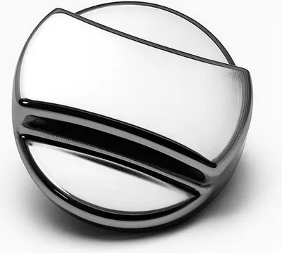 Image de Capuchon à trois excentriques pour éviers de cuisine, acier inoxydable brillant, Ø 46 mm. Pièce de rechange pour robinet à excentrique, qualité durable « Germany », compatible avec Blanco, Systemceram, Schock