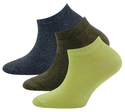 Obrázok produktu pre Ponožky do tenisiek, 3-balenie – olivová zelená – 23–26