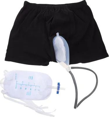 Produktbild von Urinbeutel für Männer, Urinalunterwäsche, Inkontinenz, Beinurin, tragbar, flüssig, Silikon, reine Baumwolle, Mann, älter