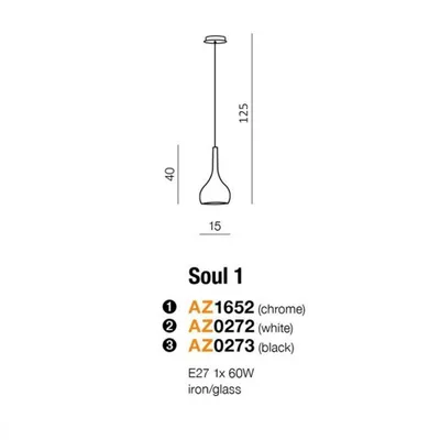 Obrázek produktu pro Soul 1 AZ1652 Závěsná lampa Azzardo