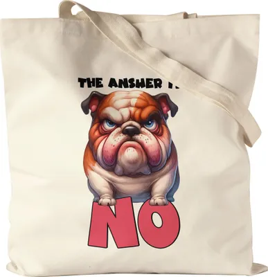Produktbild von The answer is no Grimmiger Bulldogge Spardose - Humorvolle Geschenkidee