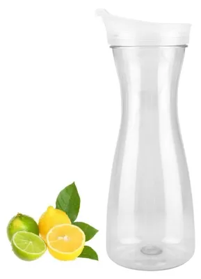 Wasserkaraffe mit Deckel, Acryl, 600 ml, rund, spülmaschinenfest