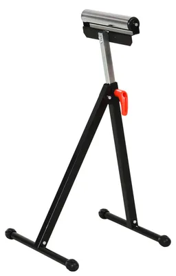 Productafbeelding van HOMCOM Rollenbok, rolsteun, verstelbaar tot 90 kg, metaal, zwart