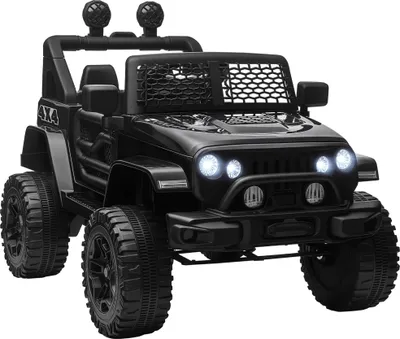 Image de HOMCOM Voiture électrique 4x4 pour enfants 12V avec télécommande phares et klaxon - 3-6 ans - noir
