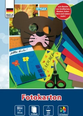 Produktbild von Fotokarton-Block 22 x 33cm - 1 Block (10 Bögen)