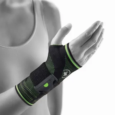 Produktbild von Bort Handgelenkbandage ManuBasic Sport schwarz-grün>>>>Gr. S rechts