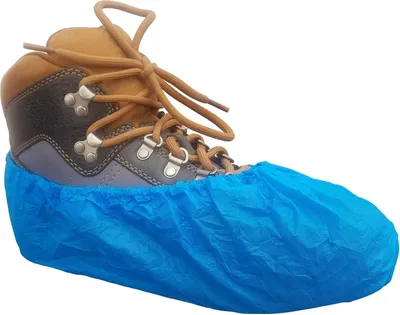 Produktbild von 20er Pack Polyethylen Überziehschuhe Blau 40µ – Schützen Böden vor Schmutz & Nässe