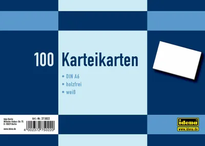Produktbild von 1000 Karteikarten DIN A6 / blanko / Farbe: weiß